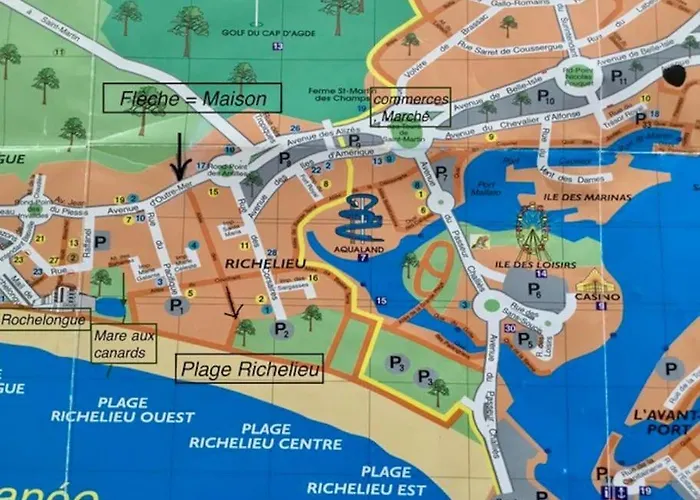 Maisonnette, 5 Pers, 500m Plage, Parking, Terrasse アグド